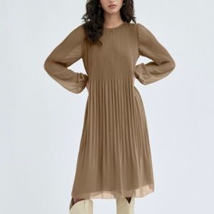 Mid calf chiffon dress